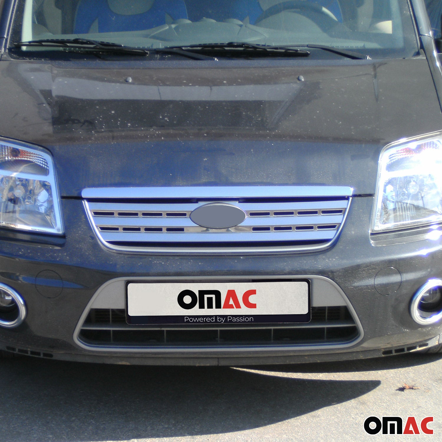 2010-2013 Ford Transit Connect Front Bumper Grill Trim Molding Stainless Steel 2Pcs