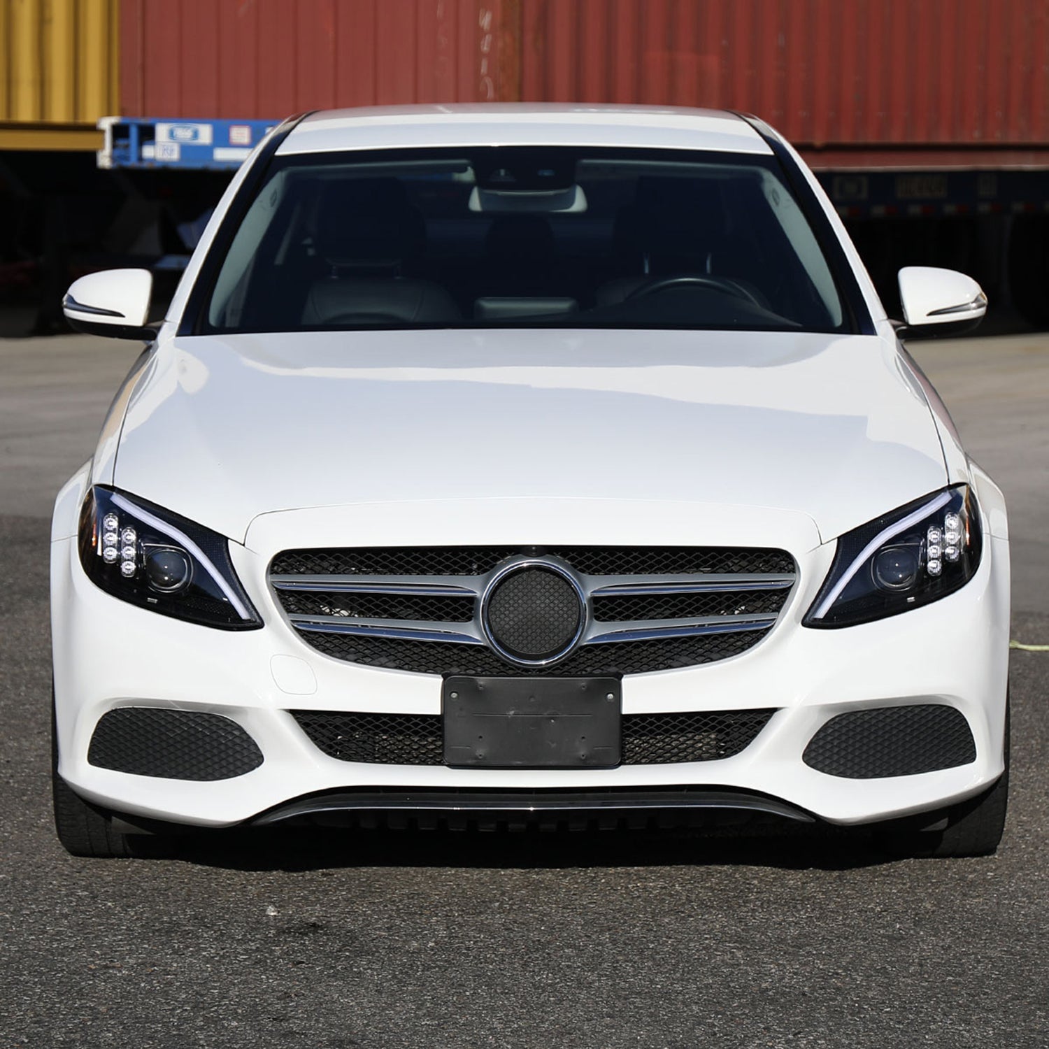 2015-2018 Mercedes-Benz C-Class W205 Turn Signal Projector Headlights Black