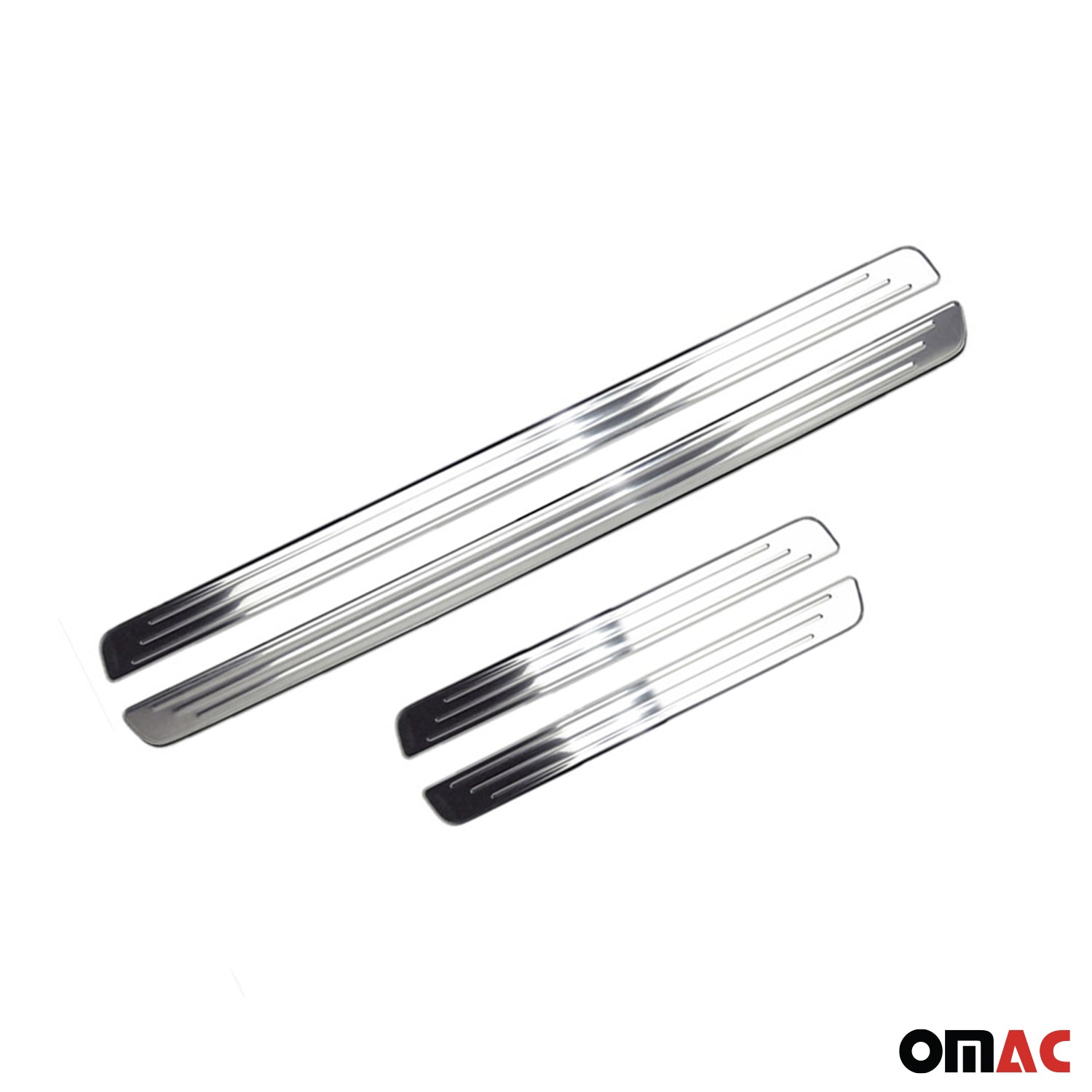 2018-2024 VW Tiguan Door Sill Scuff Plate Scratch Protector Stainless Steel Silver 4x