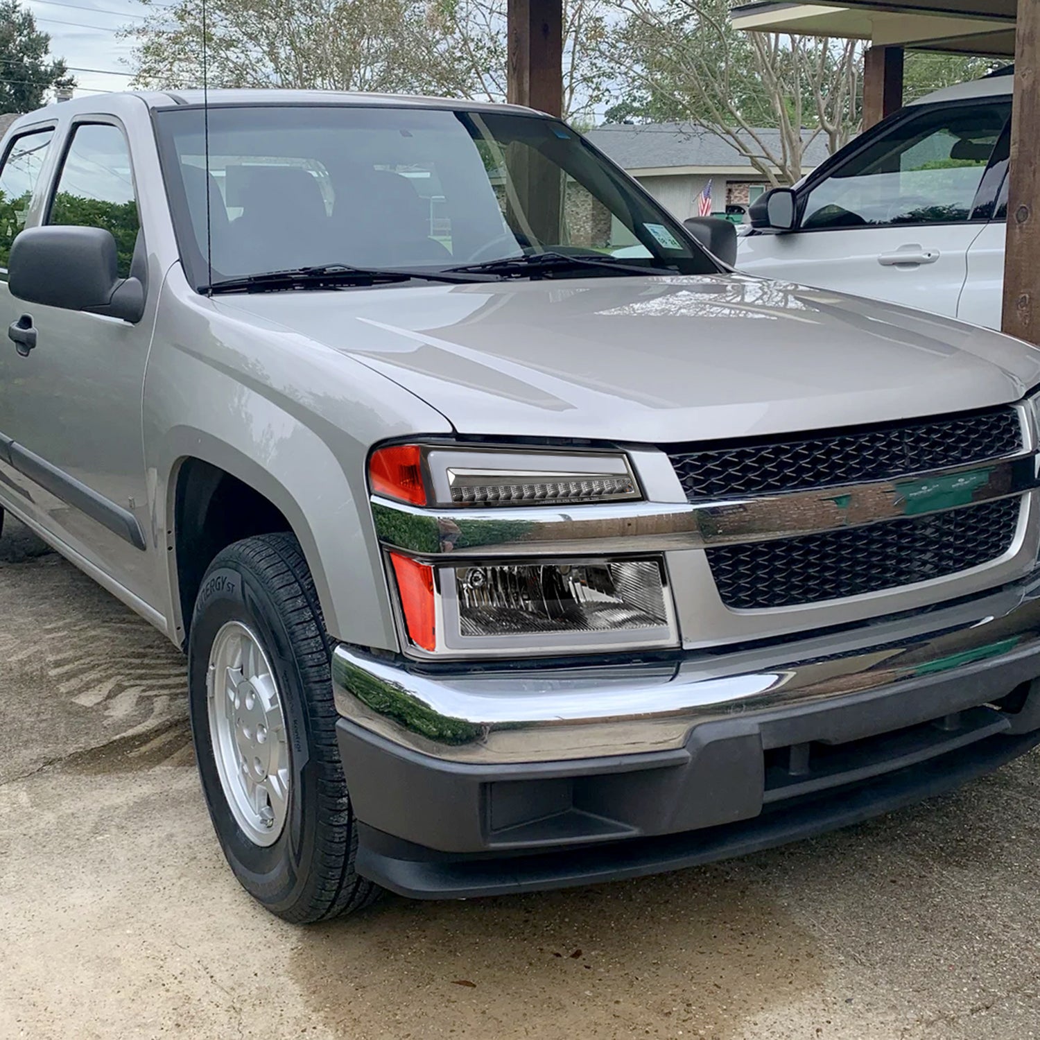 2004-2012 Chevy Colorado/ Canyon/ISUZU I-Series Headlights LED Bar Chrome