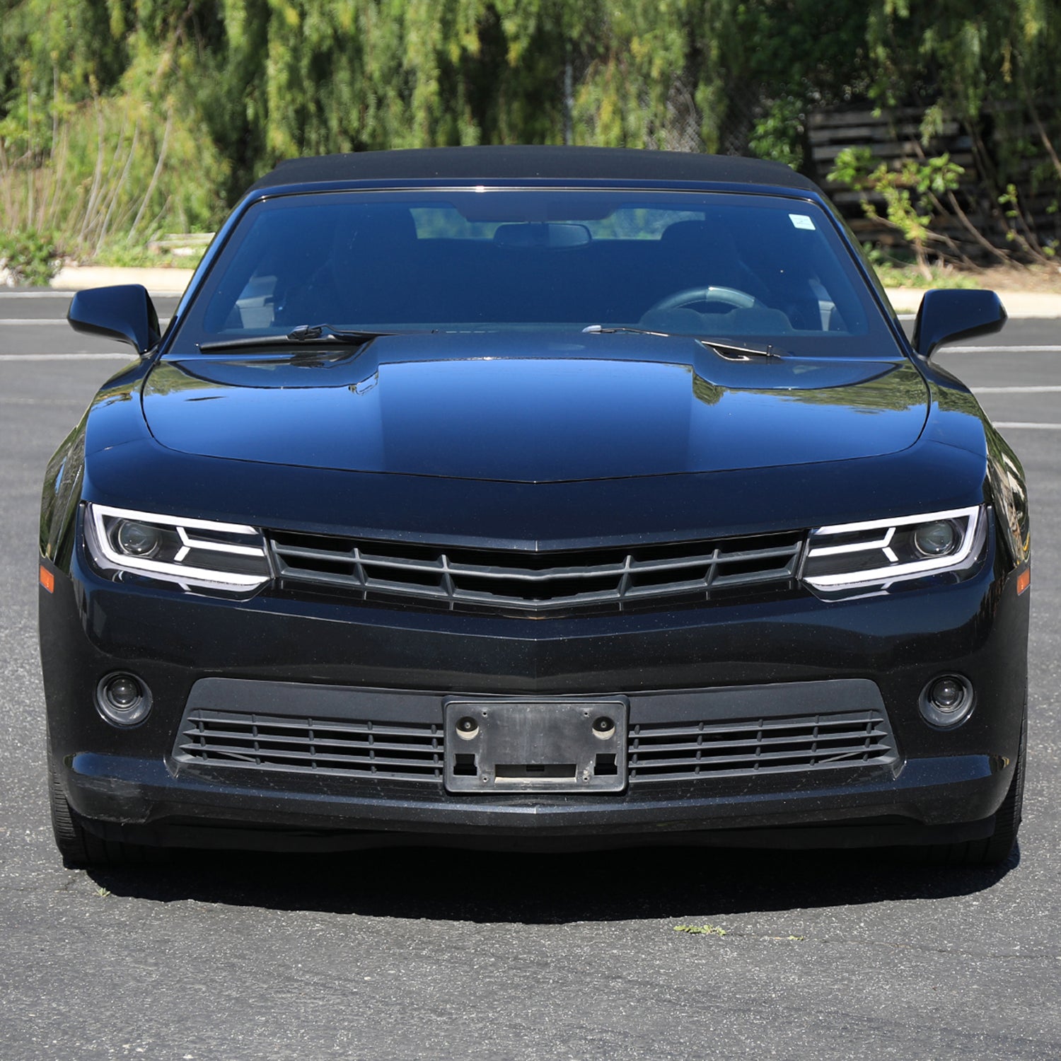2014-2015 Chevy Camaro LED Projector Headlights Turn Signal Lights Matte Black
