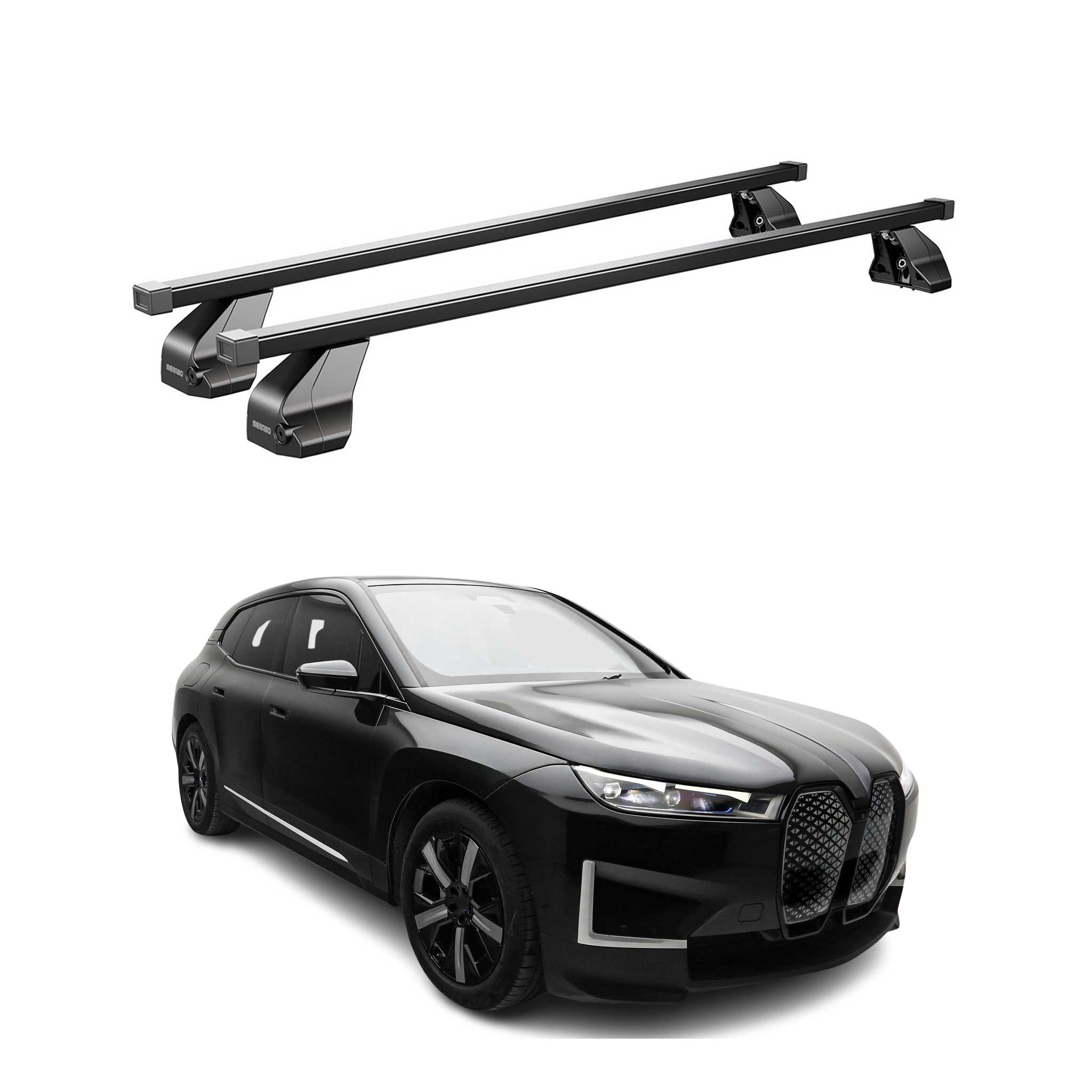 Top Roof Racks Cross Bars fits BMW 5 Series G60 2024-2026 2Pcs Black Steel