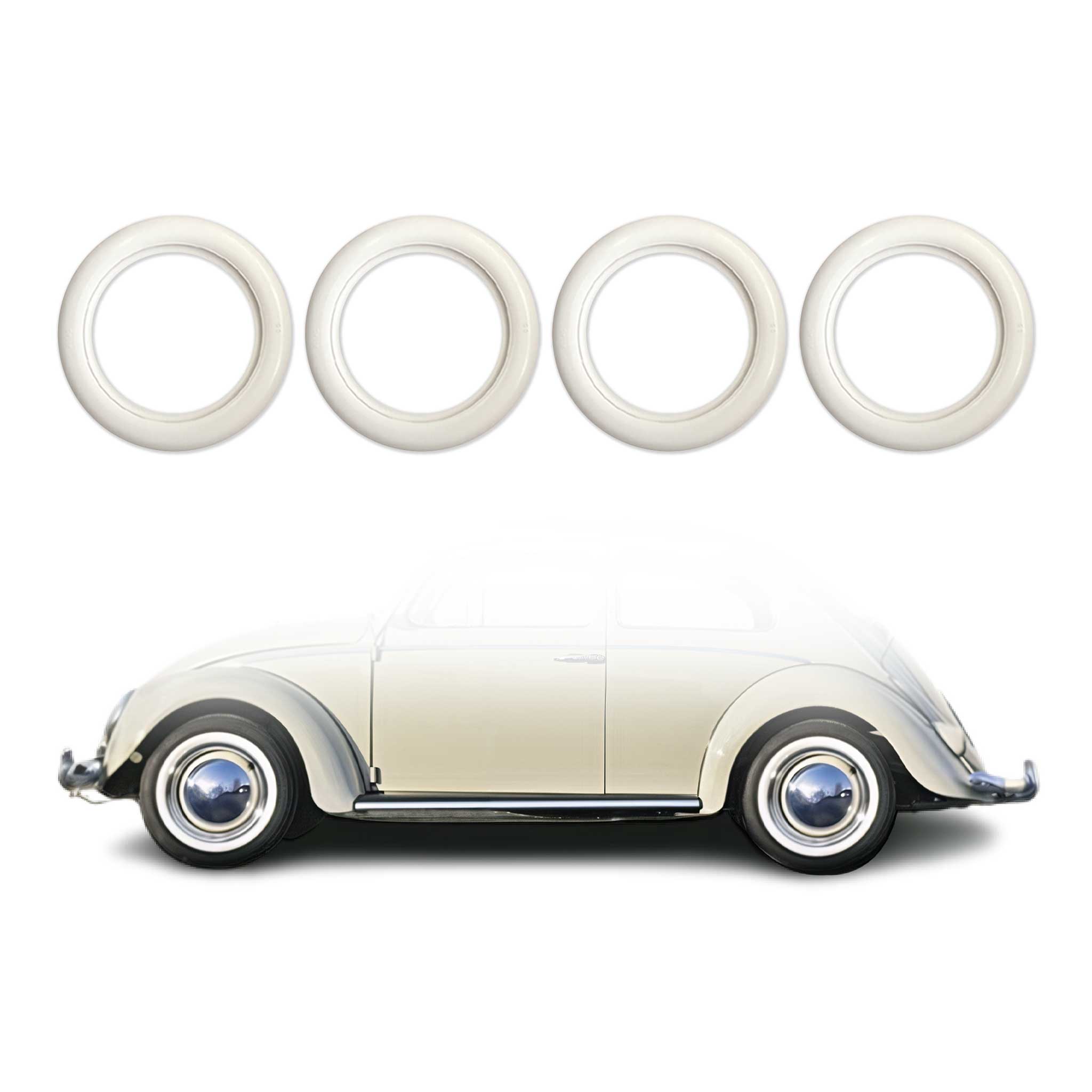 Subaru Impreza 16" Tire Wall Portawall Rims Sidewall Rubber Ring White 4x