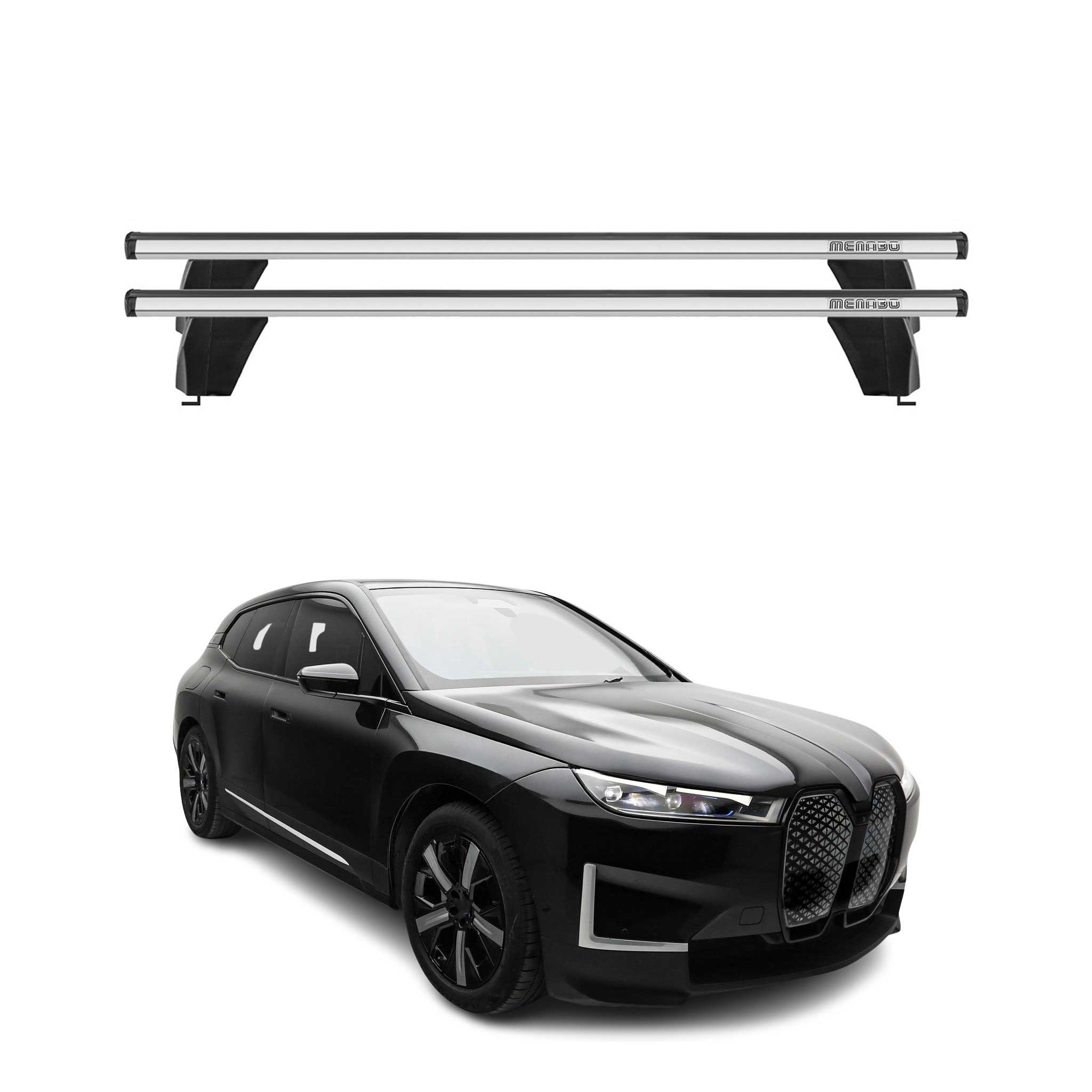 Top Roof Racks Cross Bars fits BMW iX I20 2022-2026 2Pcs Gray Aluminium