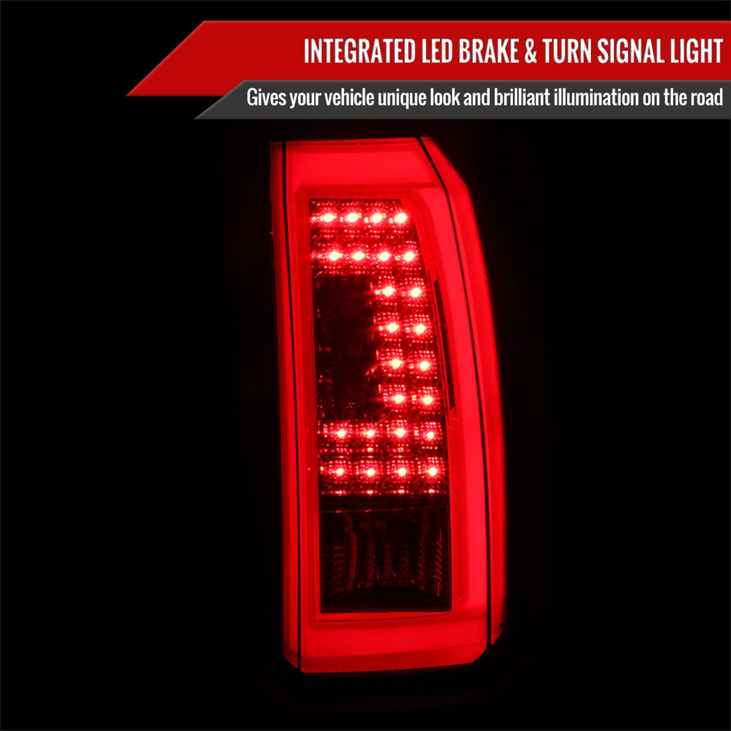 2015-2020 Chevy Tahoe/Suburban LS LT LTZ Premier LED Tail Lights Chrome/Red
