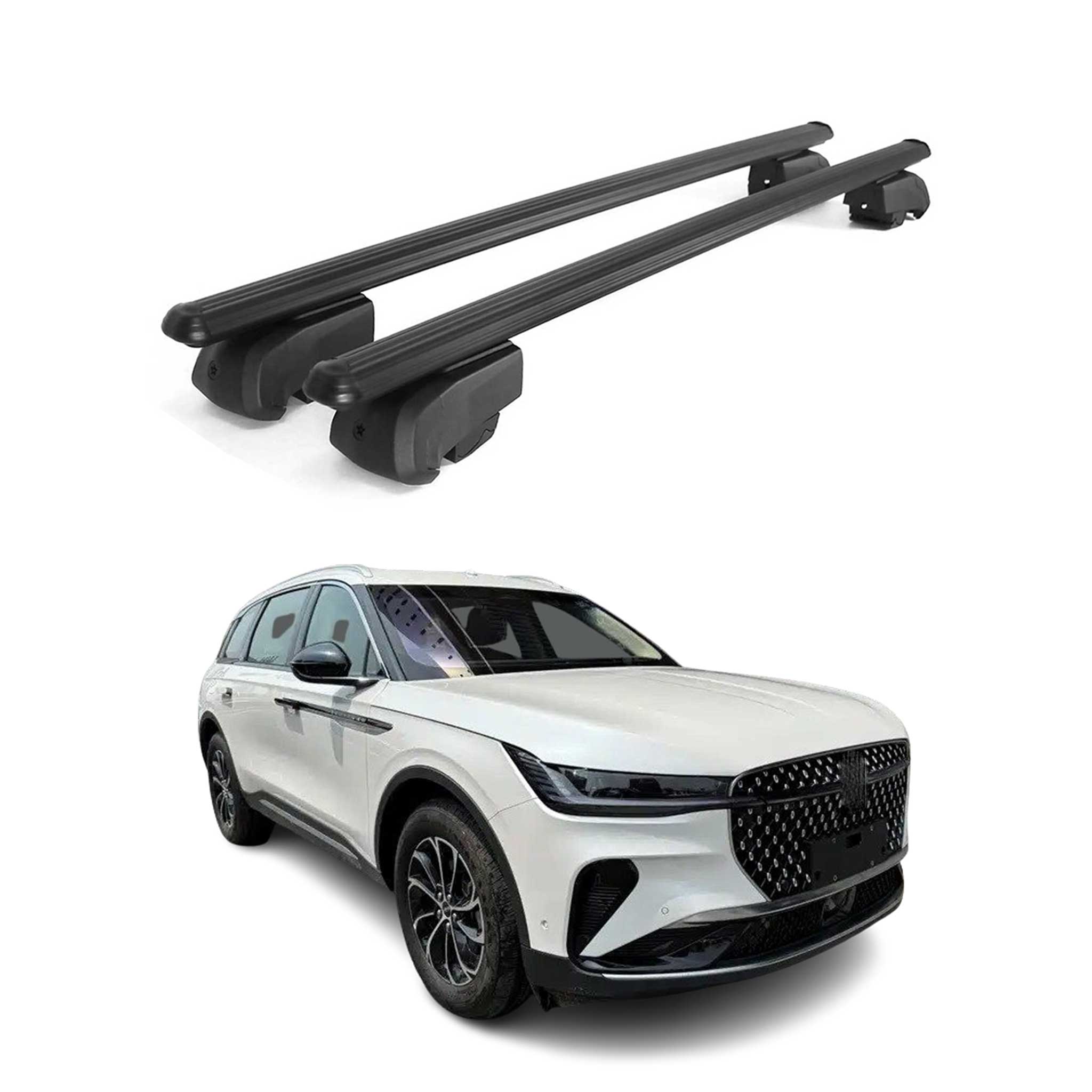 2024-2026 Lincoln Nautilus Roof Rack Cross Bars Luggage Carrier Alu Black 2x
