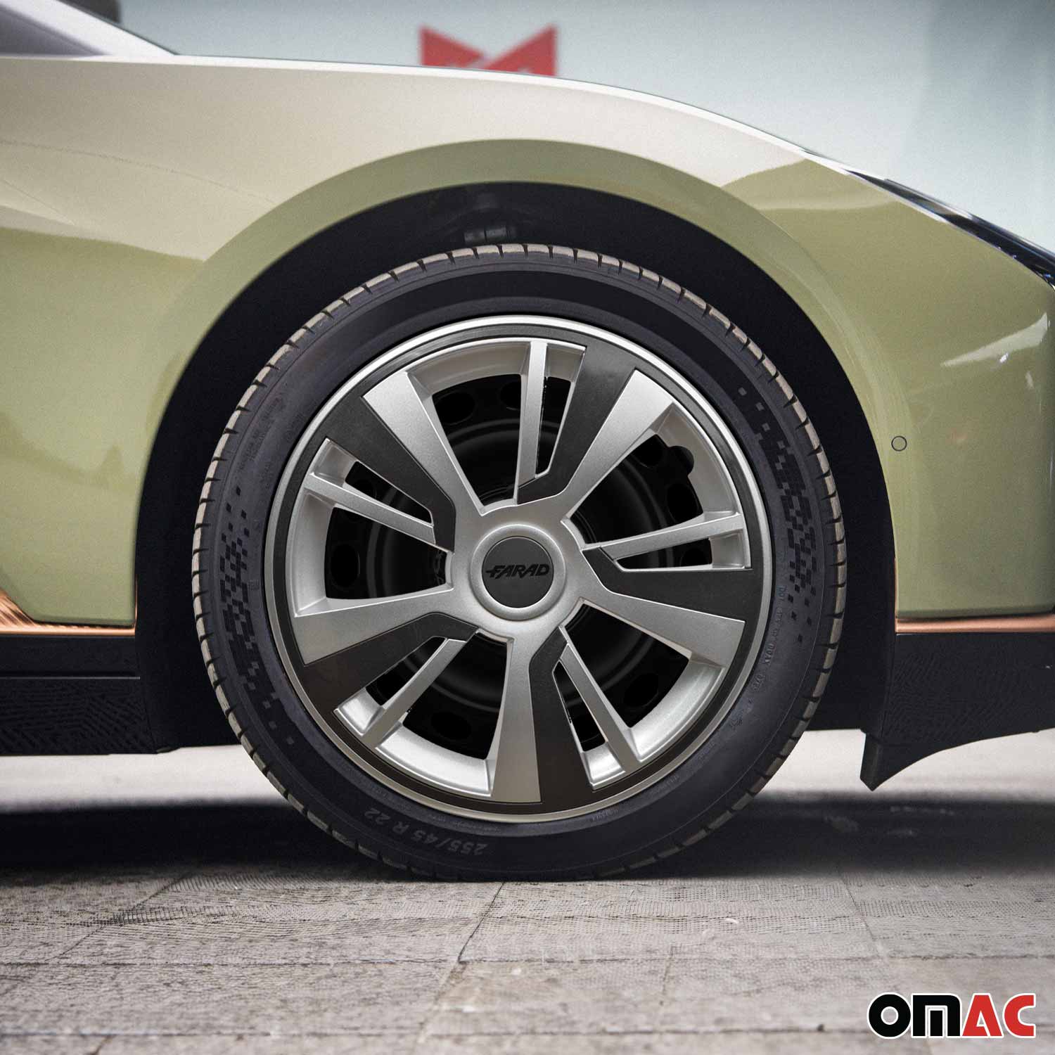 Twintone Hub Caps Wheel Cover 15" Grey & Dark Gray Insert Full Set 4 pcs.