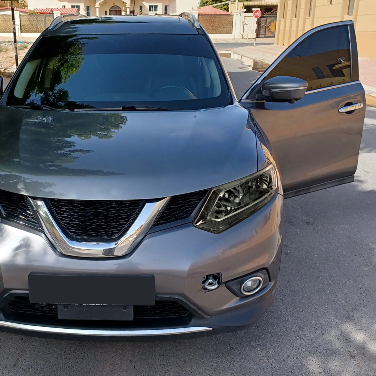 2014-2016 Nissan Rogue LED Strip Factory Style Headlights Chrome/Smoke Lens