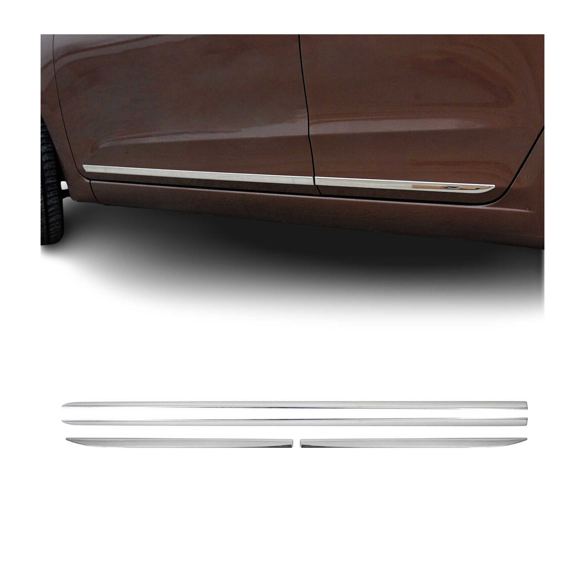 2008-2014 BMW X6 E71 Side Door Molding Trim Skirt Garnish Stainless Steel 4x