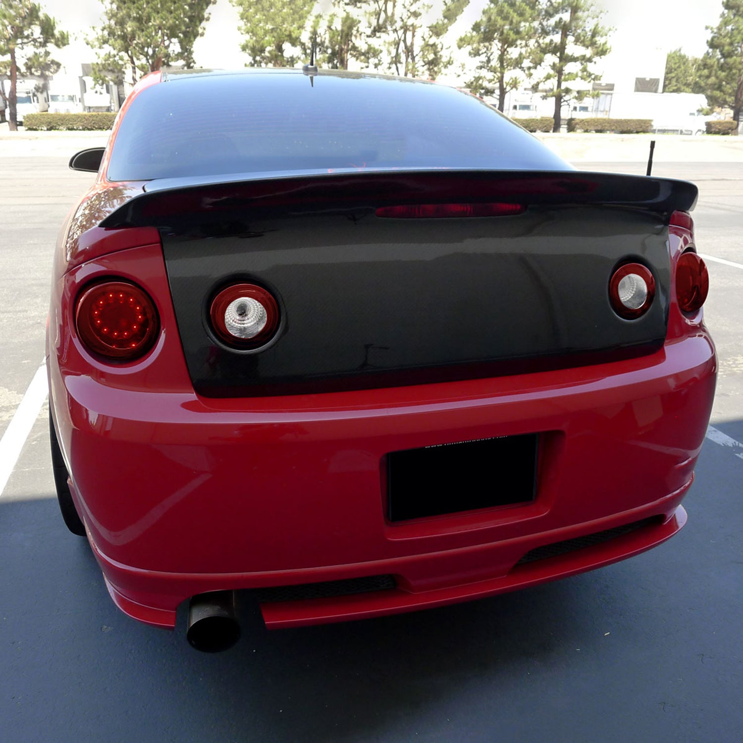 2005-2010 Chevy Cobalt Coupe LED Tail Lights & Trunk Reverse Lights Chrome/Red