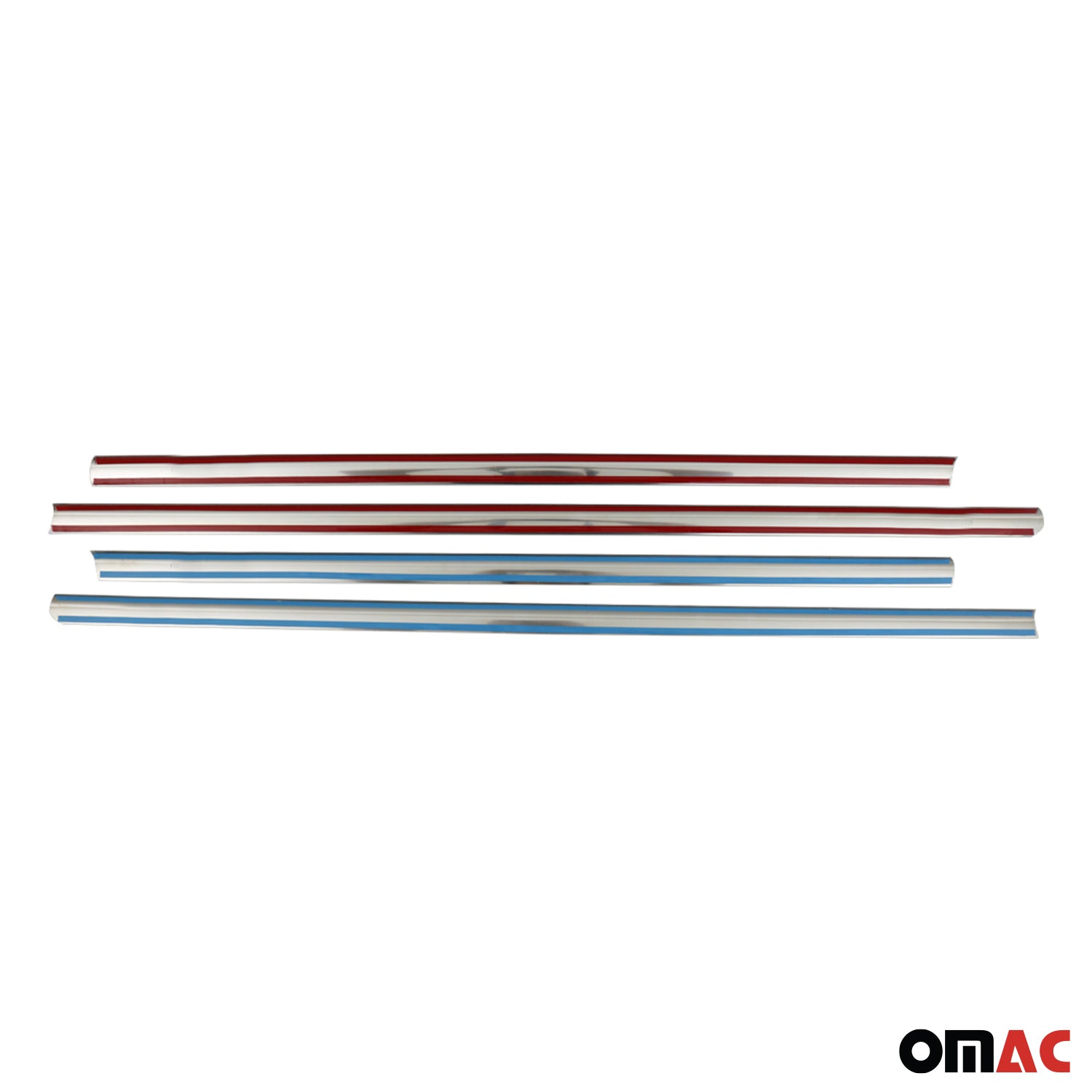 2001-2009 Mercedes C Class W203 Window Molding Trim Streamer S. Steel 4x