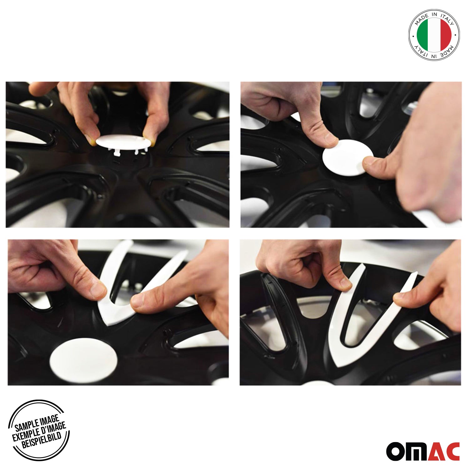 16" Wheel Covers Hubcaps for Kia Forte Black Matt White Matte
