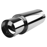 Apexi N1 Style 2.5" Inlet/4" Outlet S.Steel Exhaust Muffler w/Removable Silencer