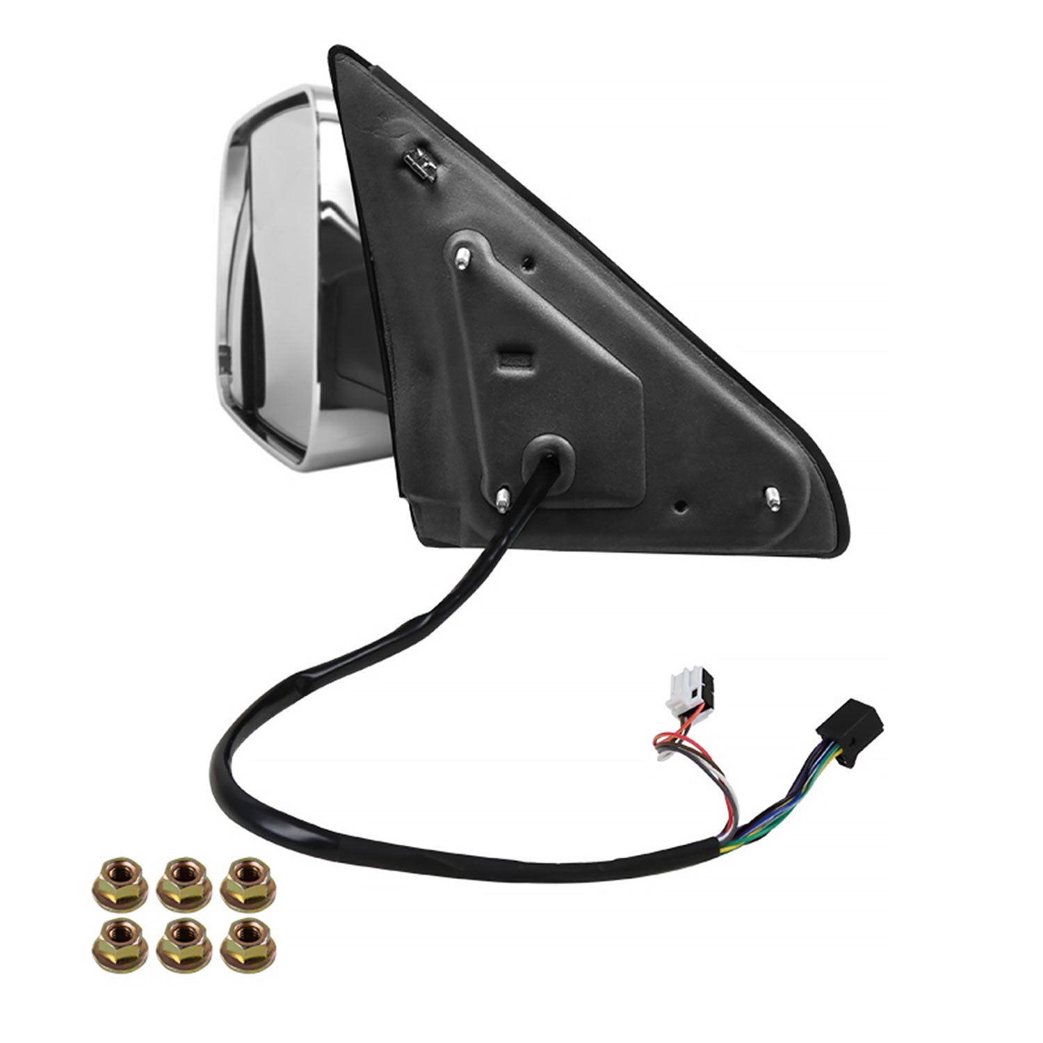2009-2012 Dodge RAM 1500 Foldable Heated & Manual Chrome Towing Mirrors Clear