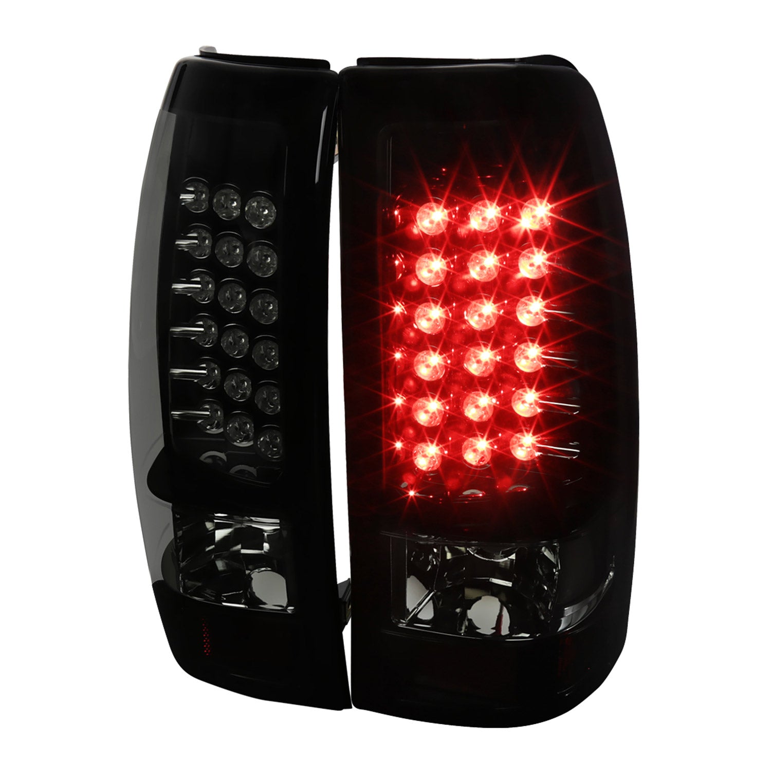 1999-2002 Chevy Silverado/ 99-2006 GMC Sierra LED Tail Lights Glossy Black/Smoke