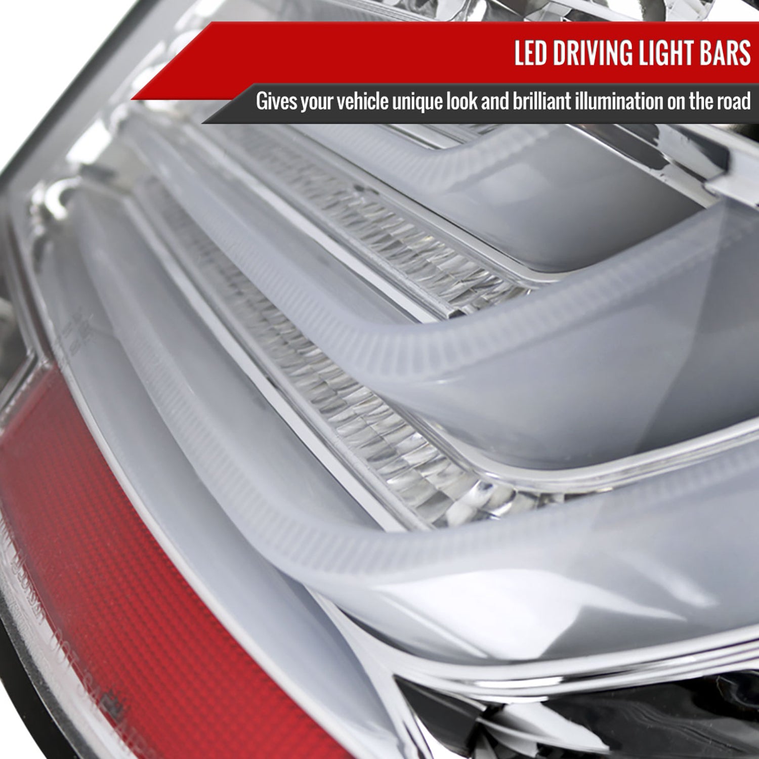 2004-2007 BMW E60 5 Series Sedan LED Tail Lights Chrome Housing/Clear Lens