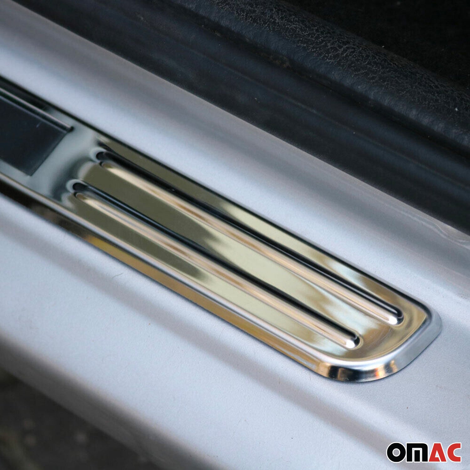 VW Golf Tiguan Passat Door Sill Scuff Plate Illuminated Exclusive Stainless Steel Silver 4Pcs