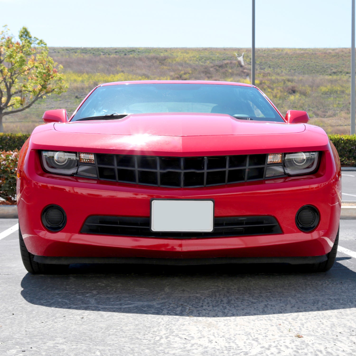 2010-2013 Chevy Camaro LED Bar Projector Headlights Matte Black/Clear Lens