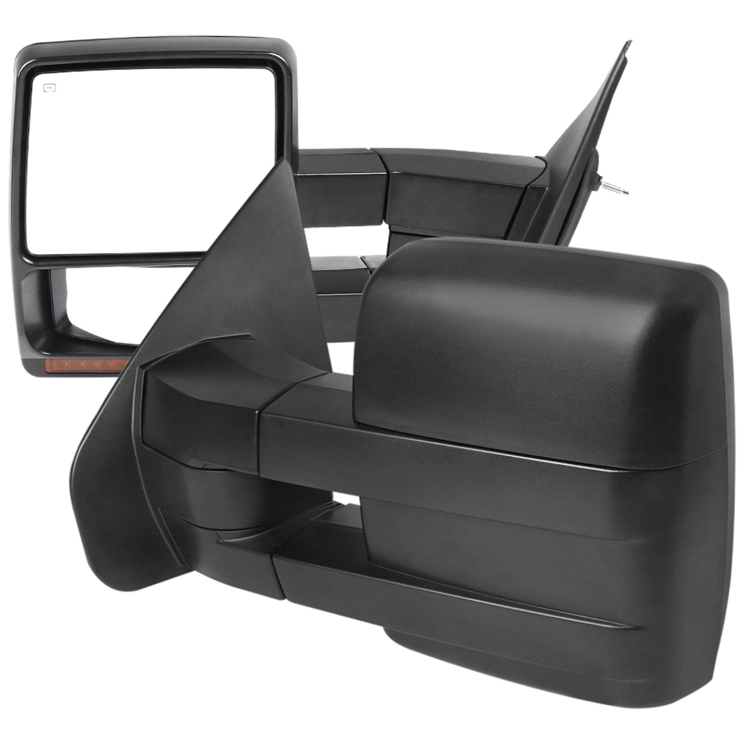 2004-2006 Ford F-150 Heated Towing Mirrors Amber Lens LED Turn Signal Lights