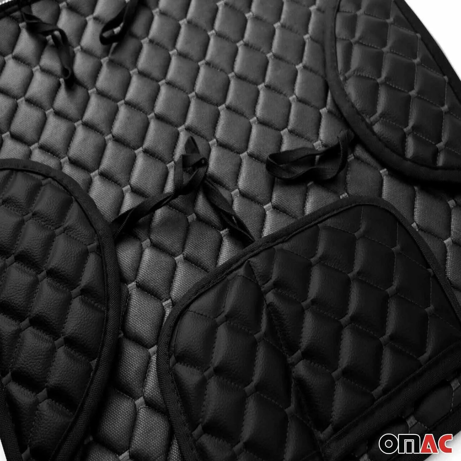 Infiniti Leather Breathable Front Seat Cover Pads Black