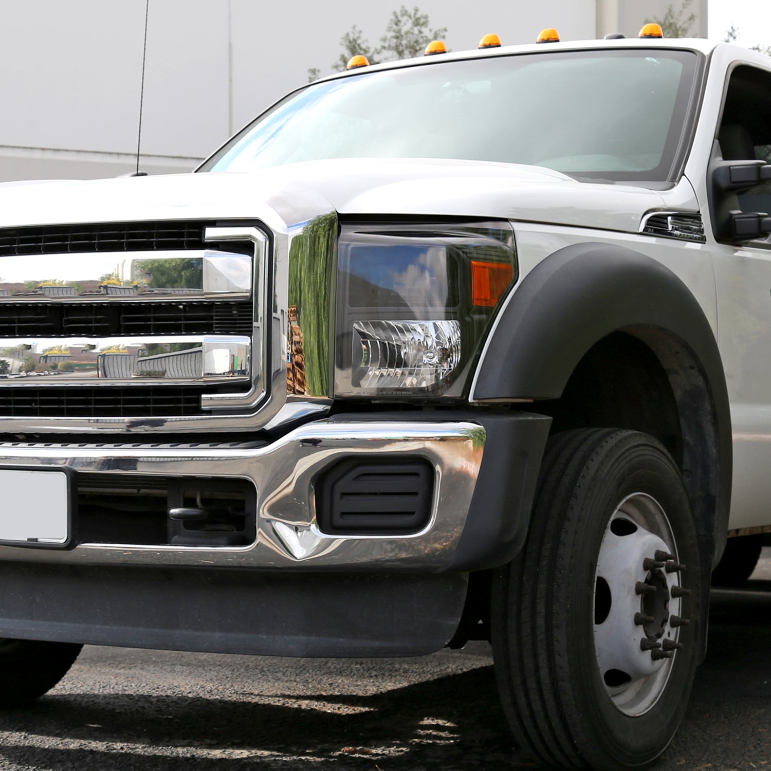 2011-2016 Ford F-250/350/450/550 SuperDuty Factory Headlights Amber Reflectors
