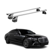 Roof Racks Cross Bars Carrier for Mercedes S Class W223 2020-26 Steel Gray 2x