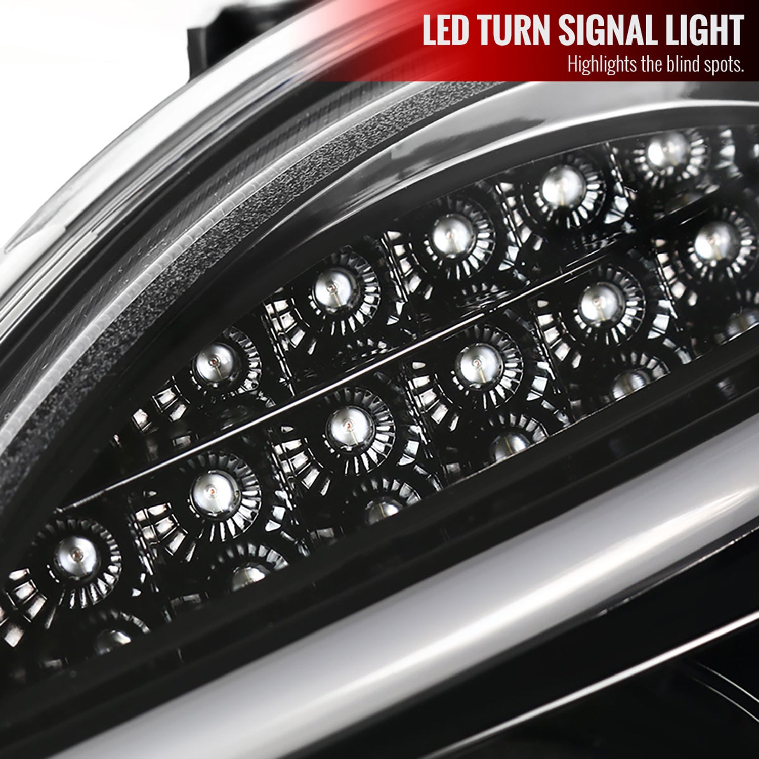 2001-2007 Mercedes W203 C Class Sedan LED Bar Headlights Signal Glossy Black