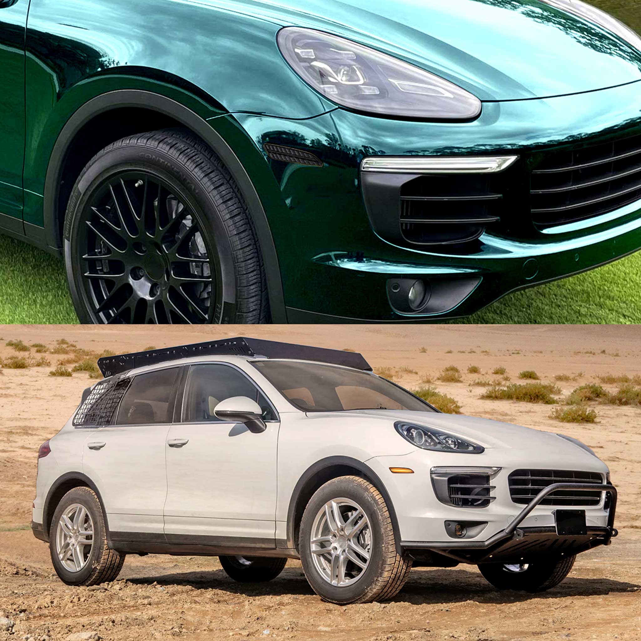 For Porsche Cayenne 958 2015-2018 Front Bumper LED Side Marker Turn Signal Lights Chrome Housing Smoked Lens