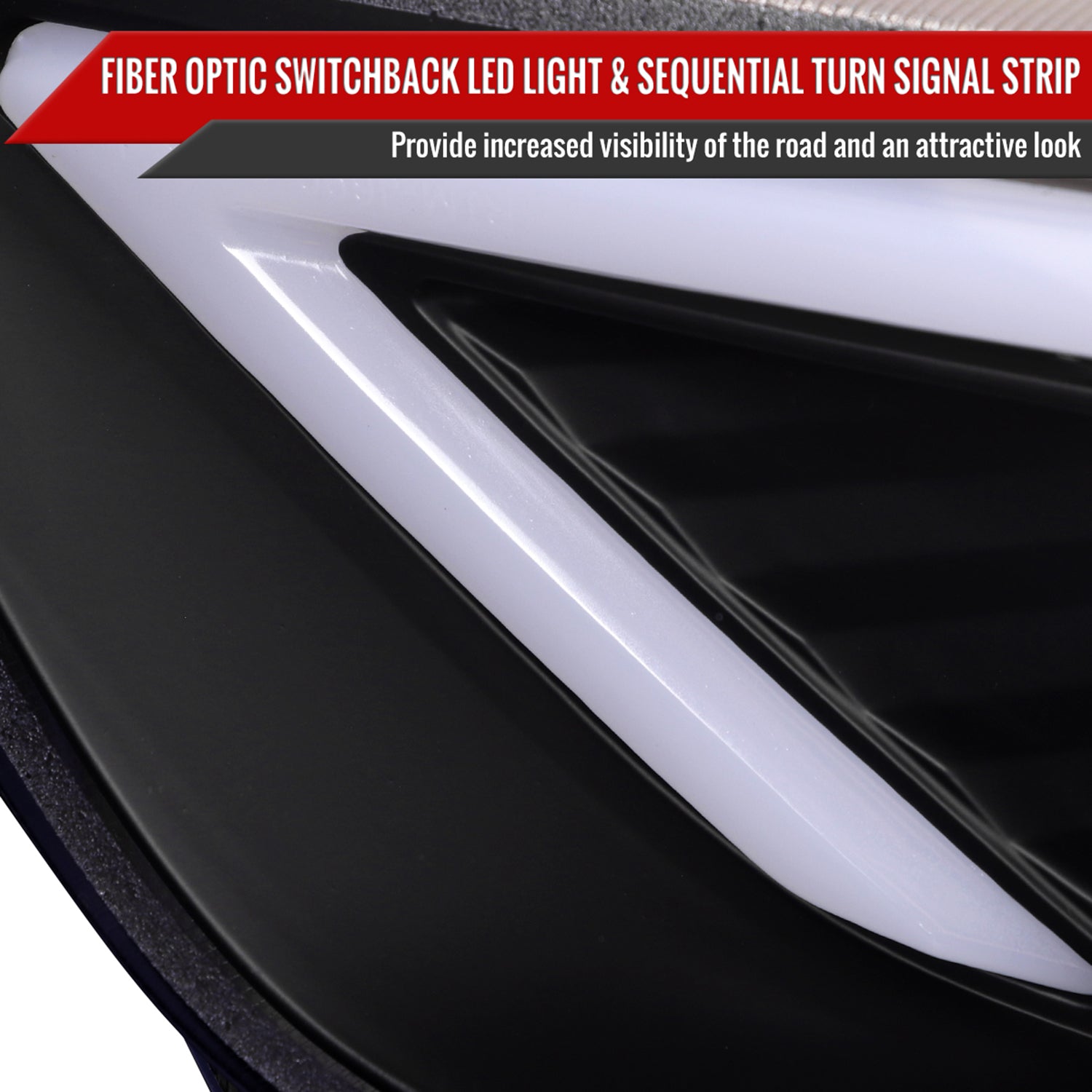 2013-2016 Ford Fusion Sequential Turn Signal Projector Headlights Matt Black