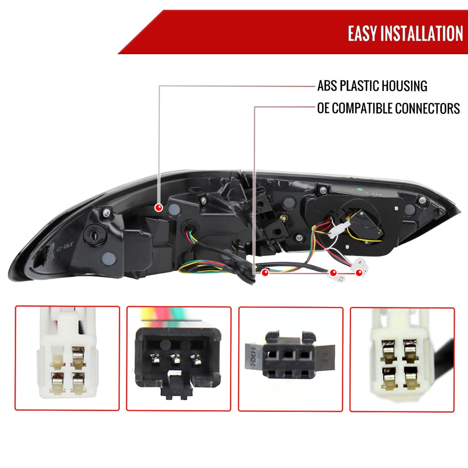 2018-2022 Toyota Camry LED Tail Lights Sequential Signal Lamps Jet Black/Clear