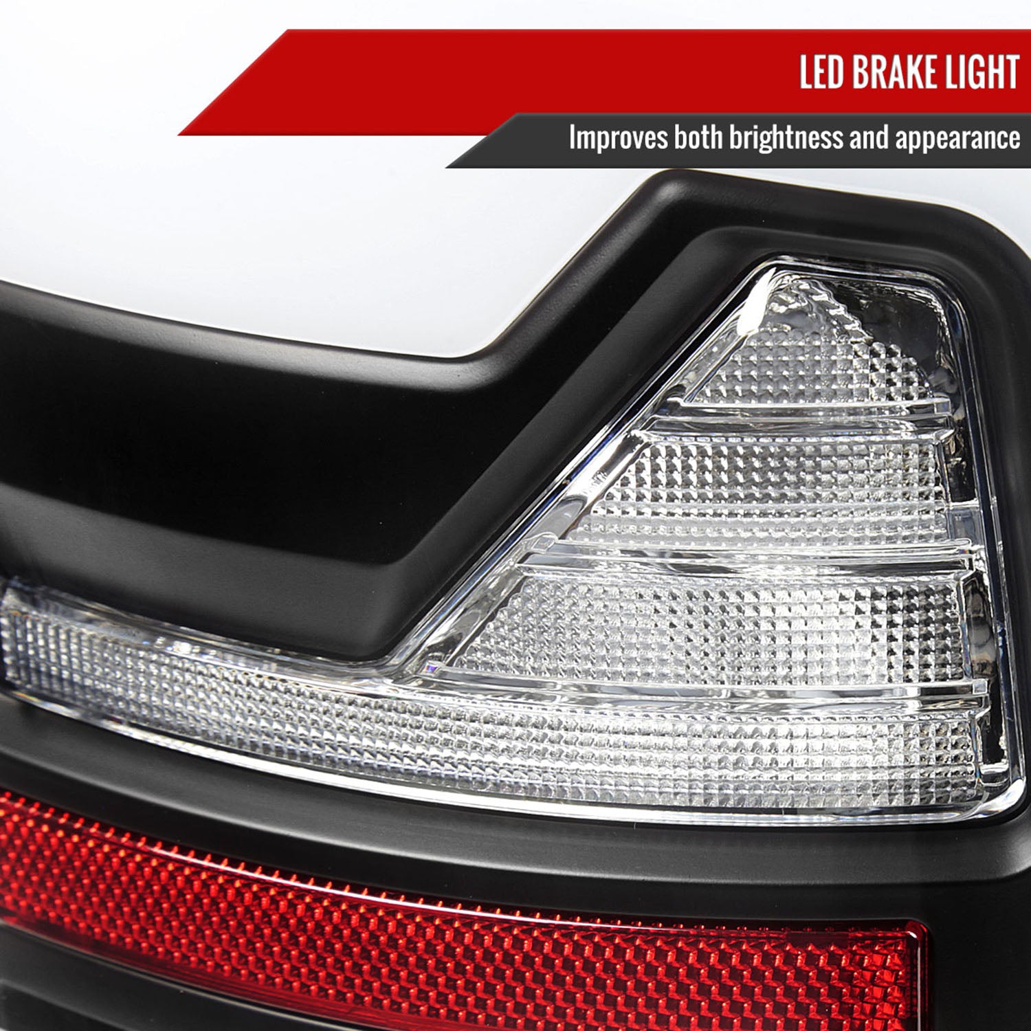 2002-2006 Dodge RAM 1500/2500/3500 White LED Bar Tail Lights Matte Black/Clear
