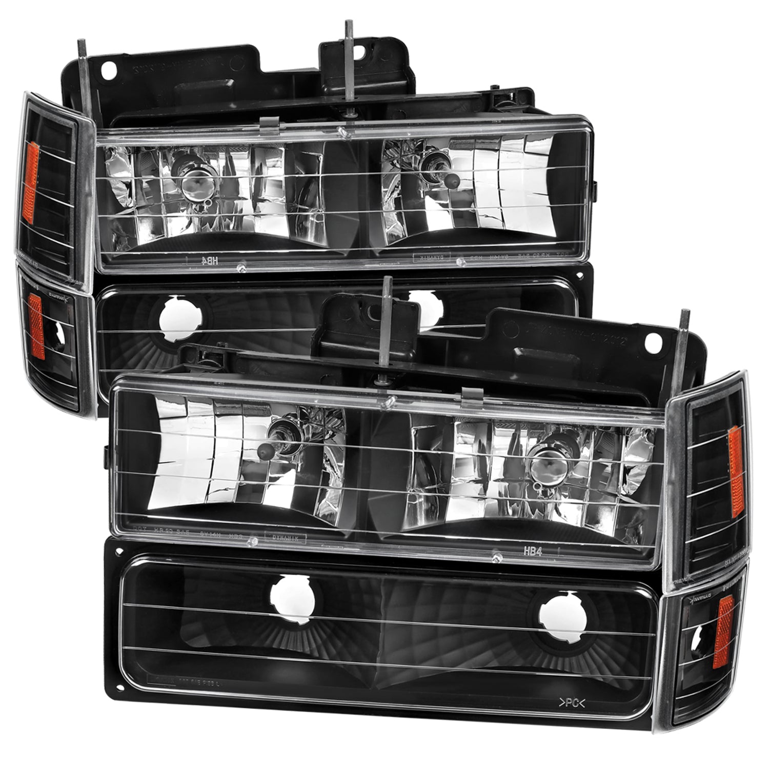 1994-1998 GMC C10 Sierra Yukon Factory Headlights Bumper&Corner Lamp