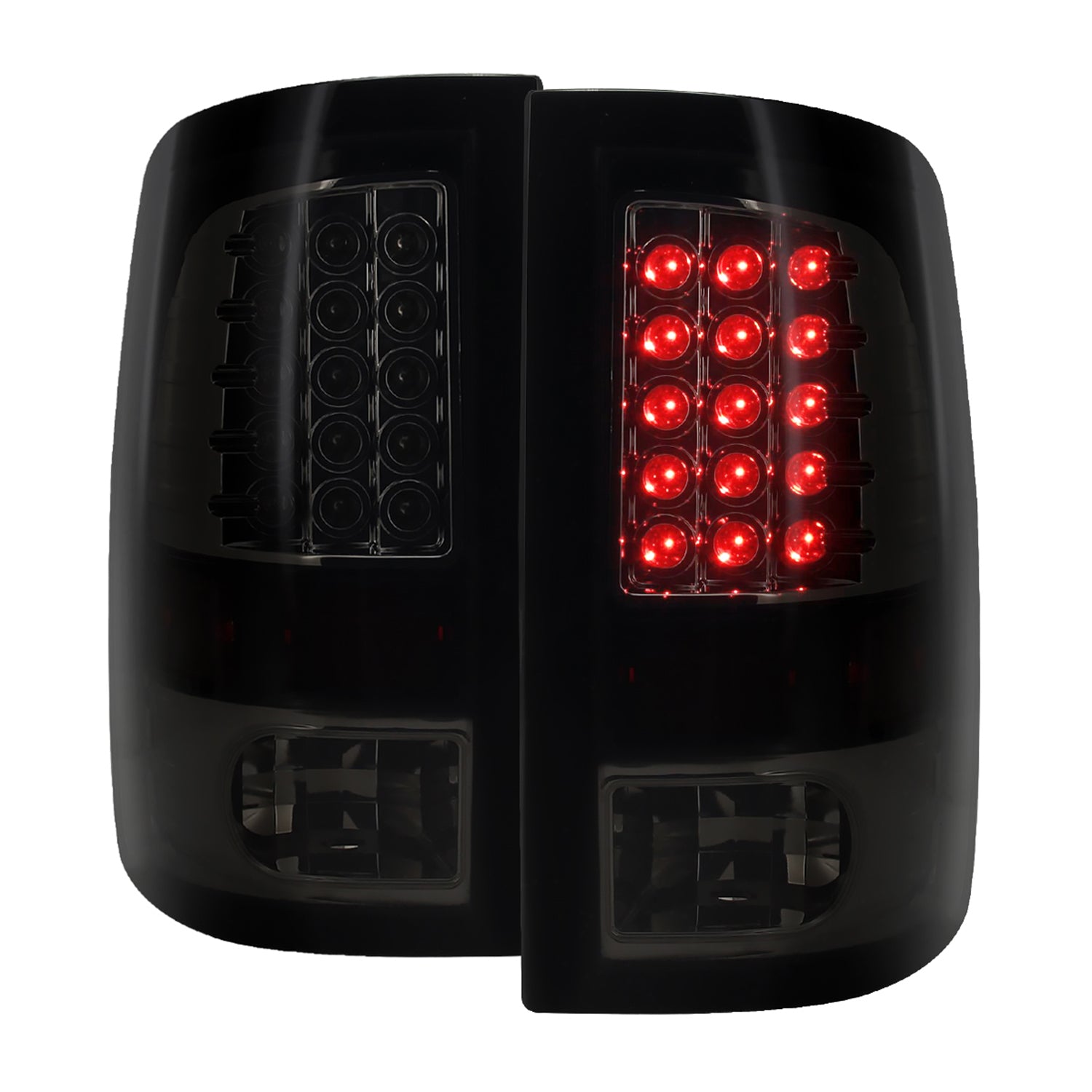 2009-2018 Dodge RAM 1500 RAM 2500 3500 LED Tail Lights Glossy Black/Smoke