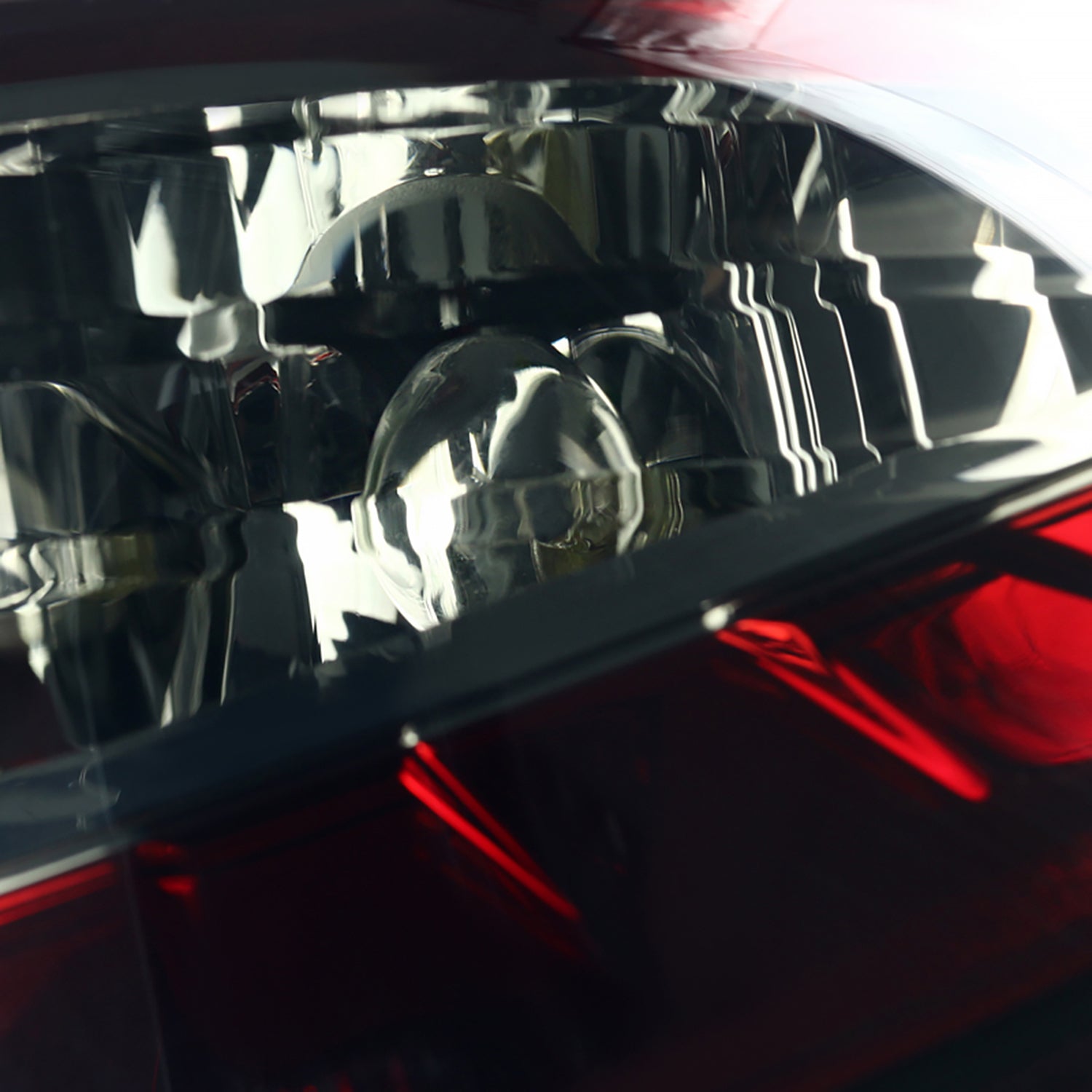 2011-2013 Ford Fiesta Hatchback LED Tail Lights Chrome/Red Smoke Lens