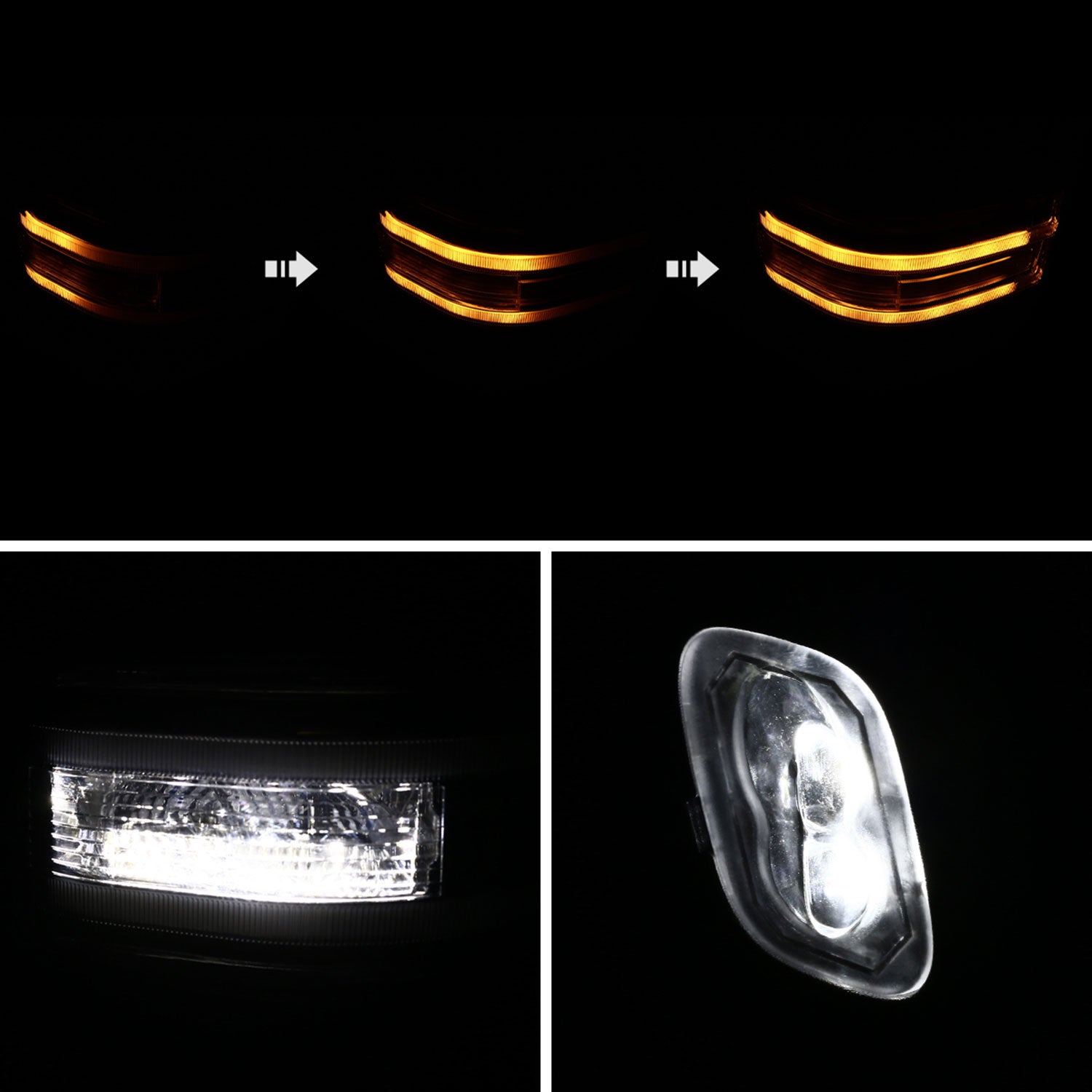 2015-2020 Ford F-150 Heated Towing Mirrors Clear Lens Sequential &Turn Signal