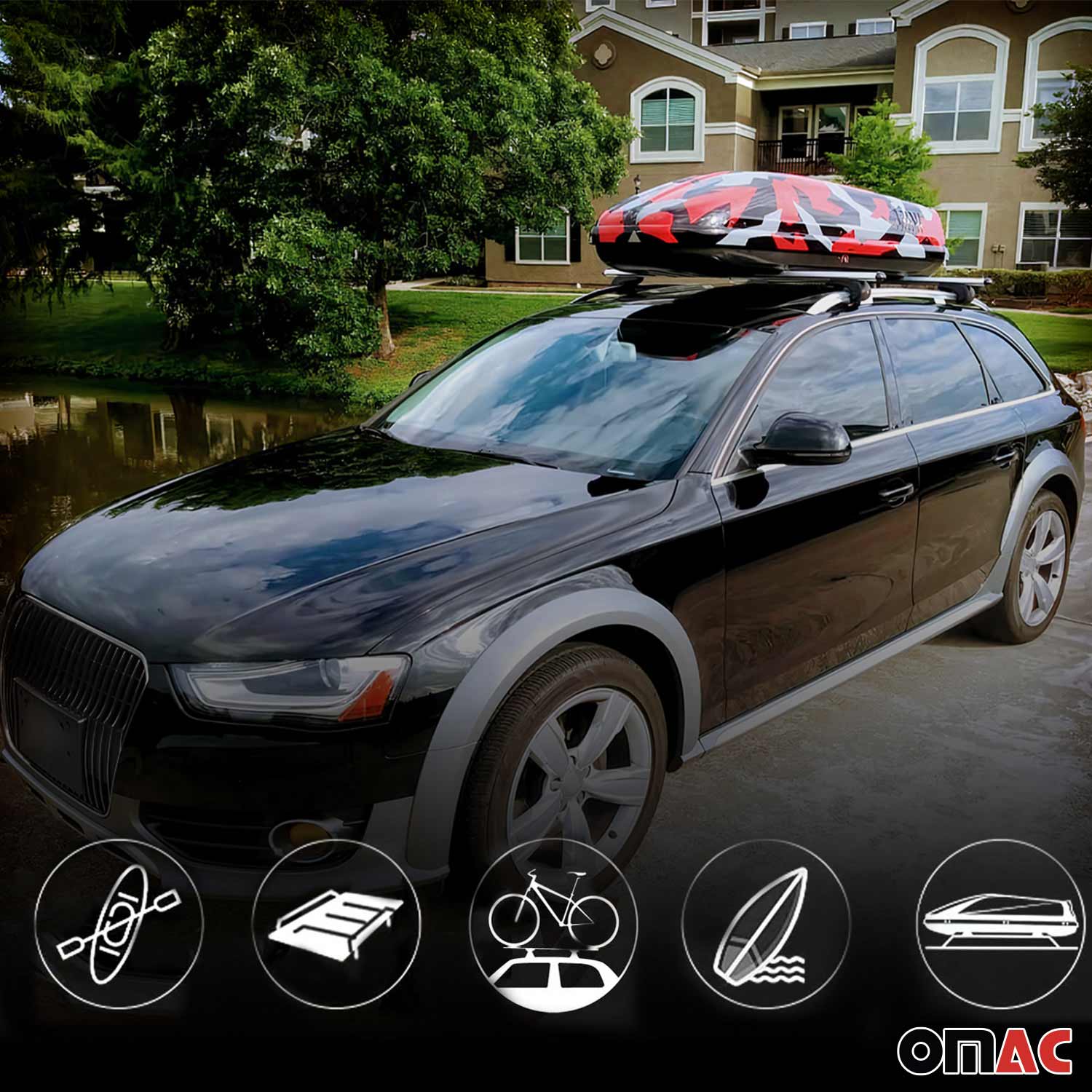 2019-2026 Subaru Ascent Roof Rack Cross Bars Black