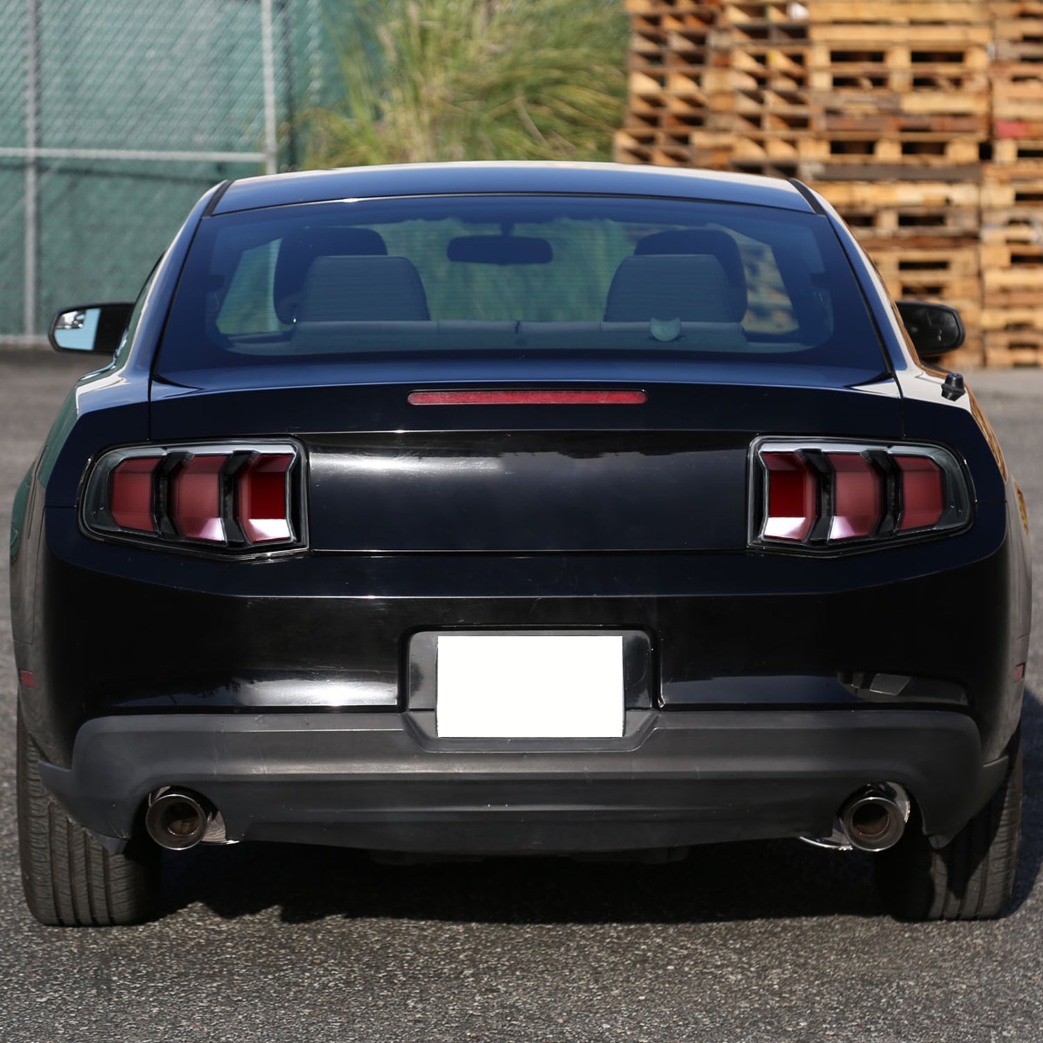 2010-2012 Ford Mustang Sequential LED Tail Lights Jet Black/Clear Lens