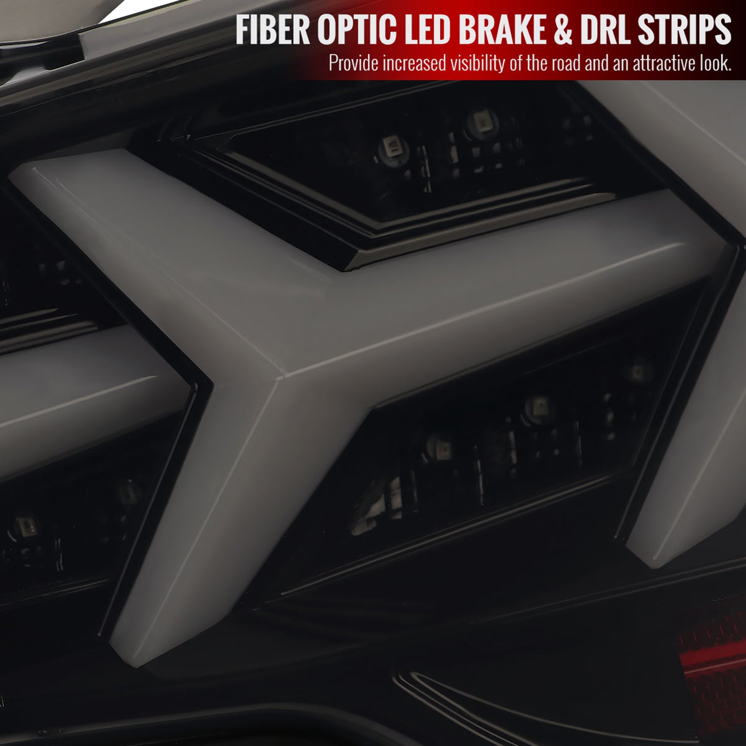 2013-2016 Scion FRS/ Subaru BRZ Lambo LED Tail Lights Glossy Black/Smoke Lens