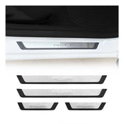 Toyota Highlander Door Sill Scuff Plate Scratch Protector Exclusive Brushed Stainless Steel 4Pcs