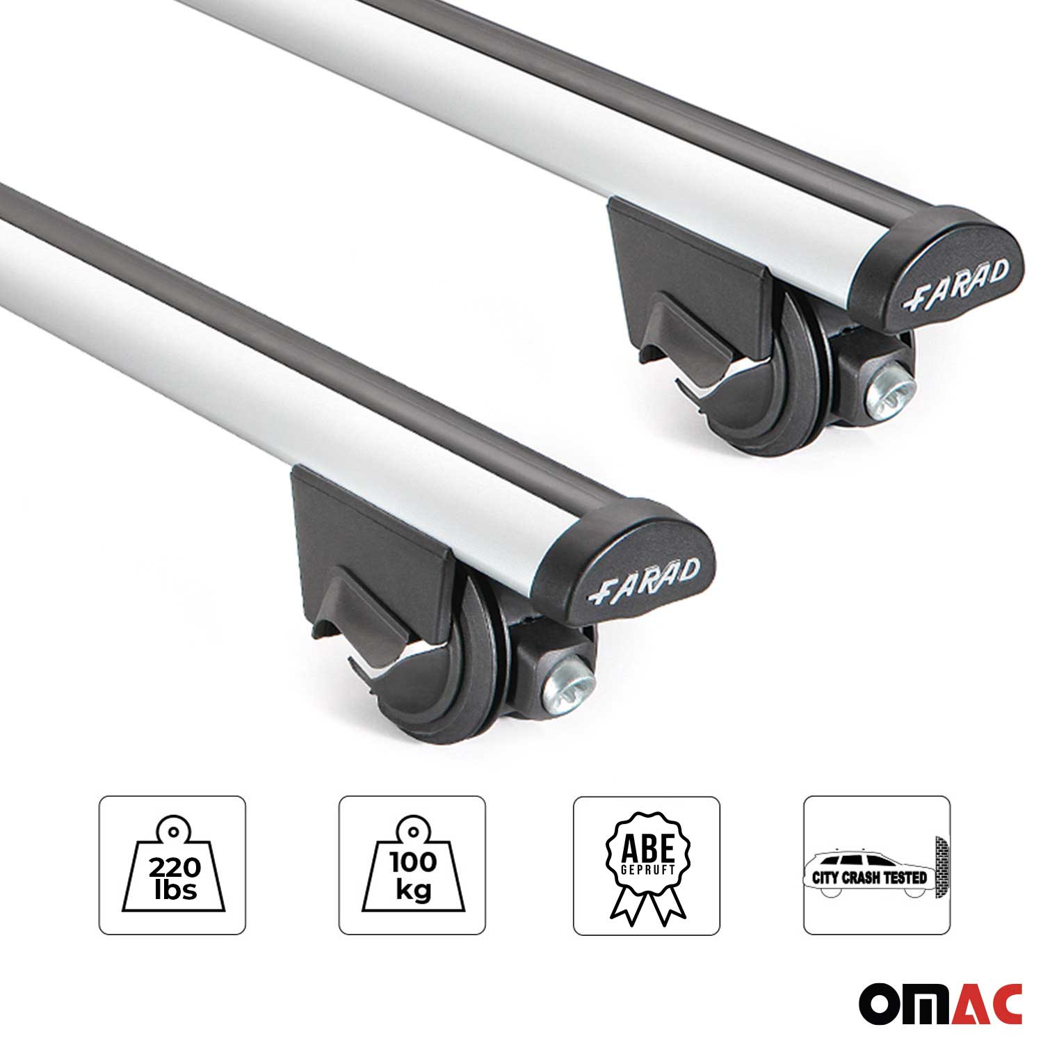 2010-2016 BMW 5 Series F11 Wagon Roof Rack Cross Bars Silver