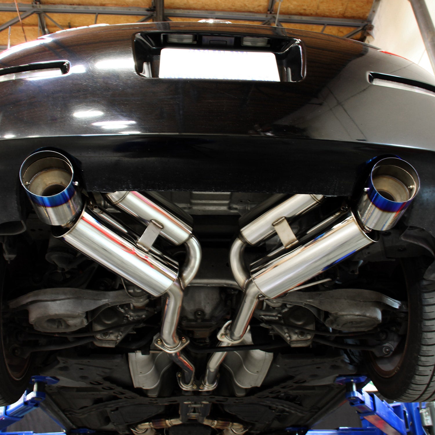 2003-2009 Nissan 350Z Coupe/Convertible Steel Dual Catback Exhaust Burnt Tips