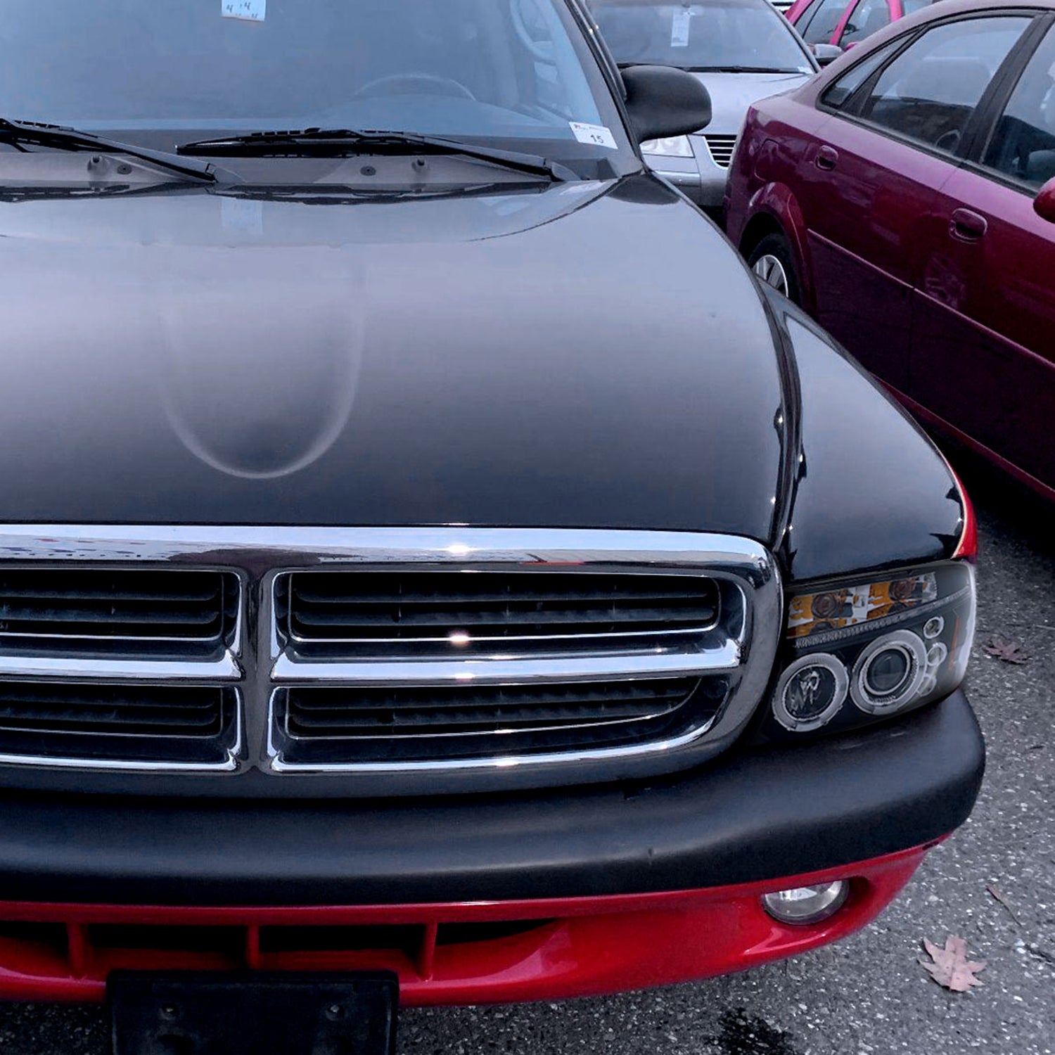1997-2004 Dodge Dakota/ 1998-2003 Durango Dual Halo Projector Headlights Smoke