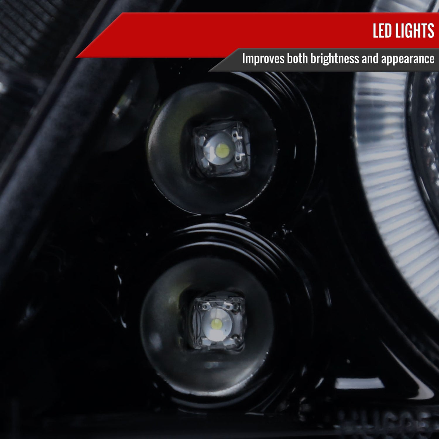 2005-2010 Scion tC Dual Halo Projector Headlights Glossy Black/Smoke Lens