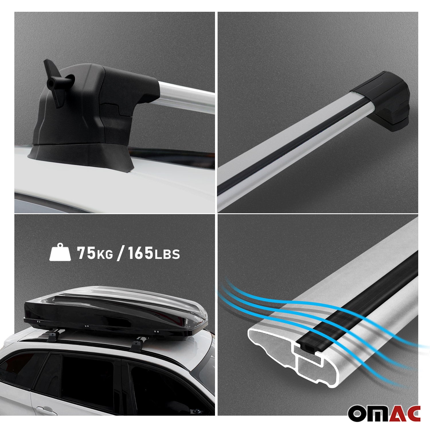 2008-2014 Mercedes C Class C250/C300/C350 SD Fix Points Roof Racks Cross Bar