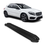 2015-2019 Mercedes GLA Class X156 Running Boards Side Steps Silver & Black