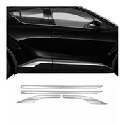 2018-2022 Toyota C-HR Side Door Molding Trim Skirt Garnish Stainless Steel Silver 4Pcs