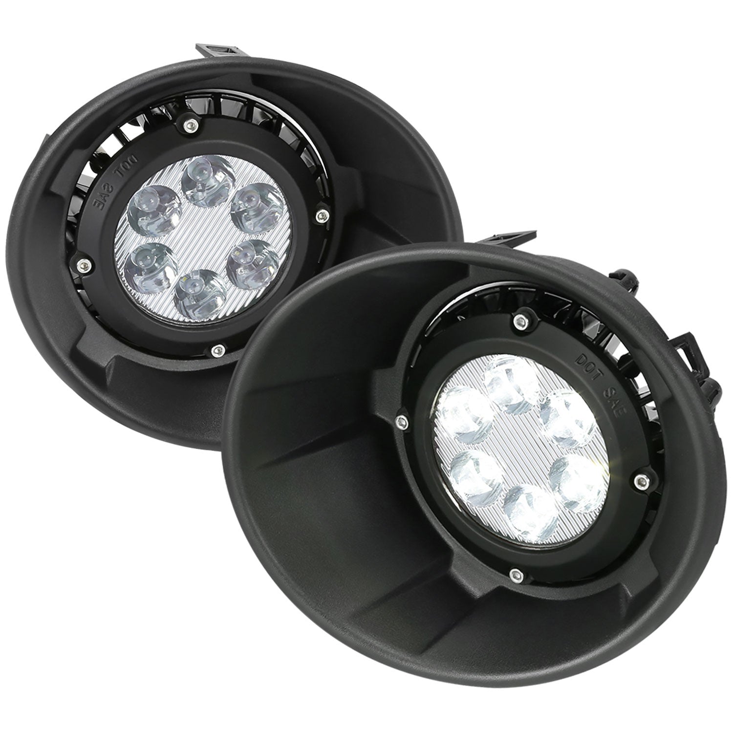 2010-2013 Chevy Camaro LED Fog Lights Kit Switch & Wiring Harness Chrome/Clear