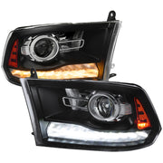 2009-2018 Dodge RAM 1500 / RAM 2500 3500 LED Bar Headlights Black