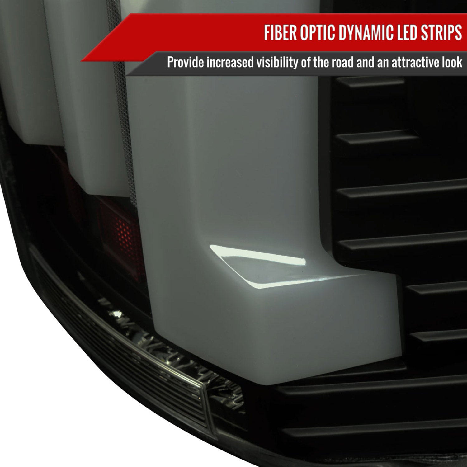 2007-2013 Toyota Tundra Sequential White LED Bar Tail Lights Matte Black/Smoke