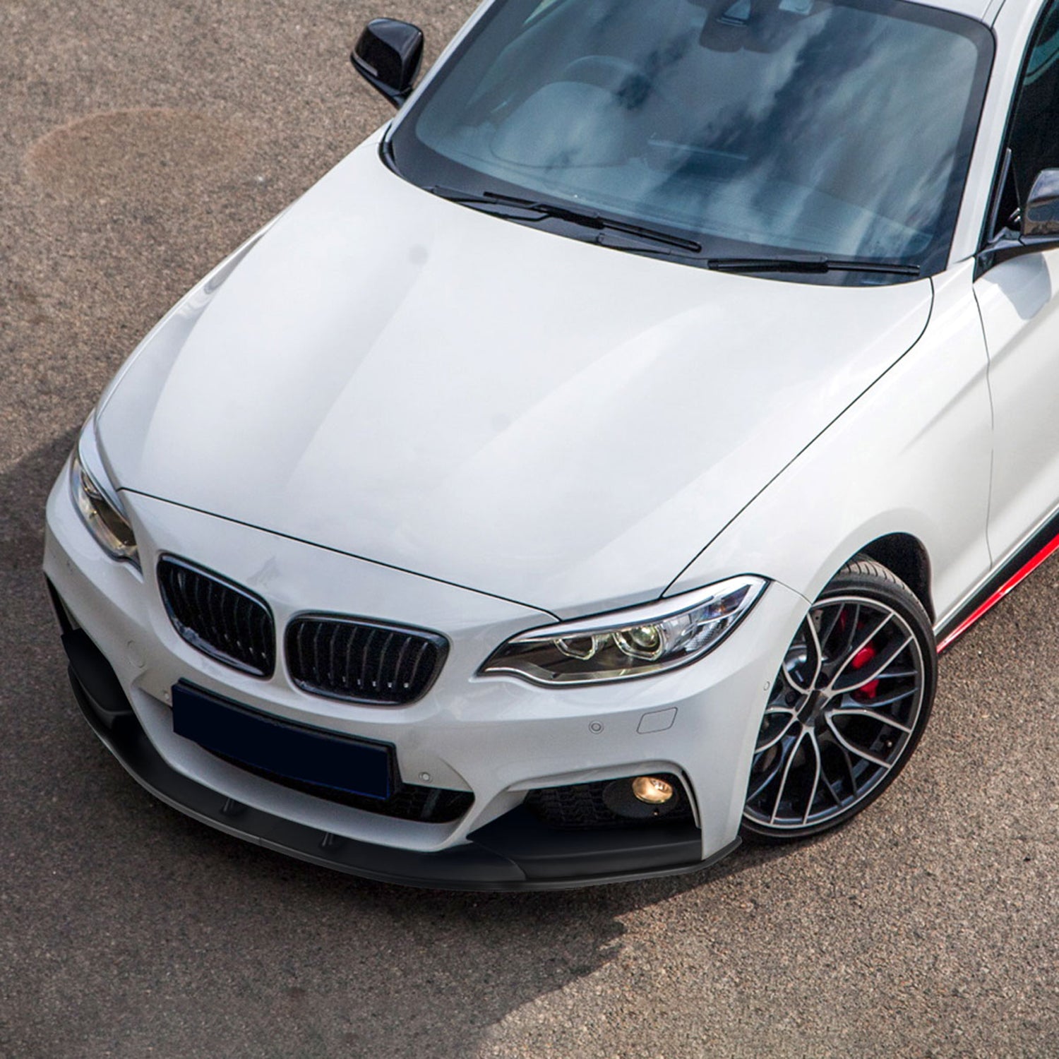 2014-2021 BMW F22/F23 2 Series Sport Matt Black Front Bumper Lip Splitter Kit